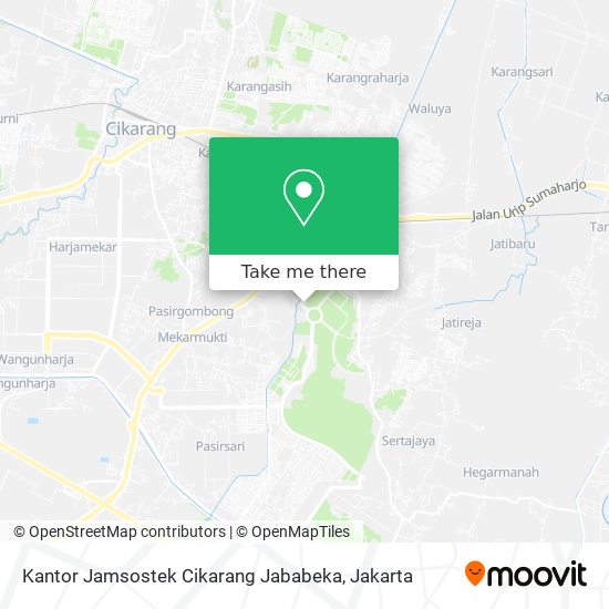 Kantor Jamsostek Cikarang Jababeka map