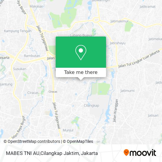 MABES TNI AU,Cilangkap Jaktim map