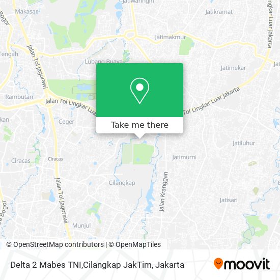 Delta 2 Mabes TNI,Cilangkap JakTim map