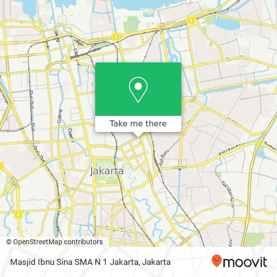 Masjid Ibnu Sina SMA N 1 Jakarta map