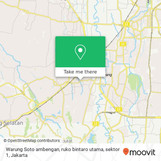 Warung Soto ambengan,  ruko bintaro utama, sektor 1 map