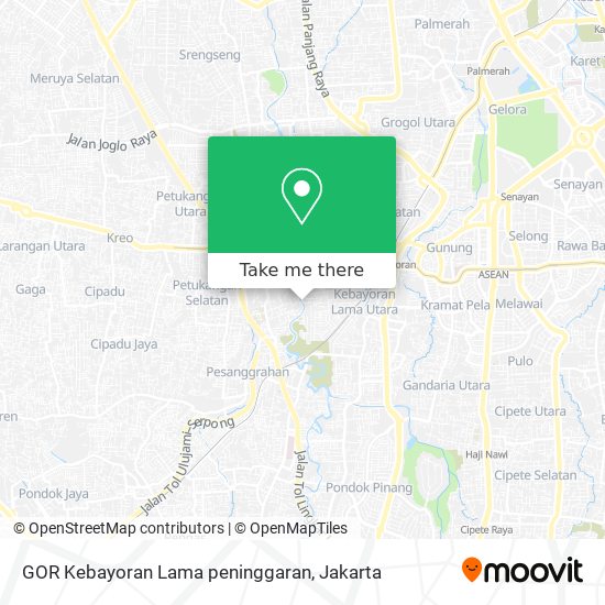 GOR Kebayoran Lama peninggaran map