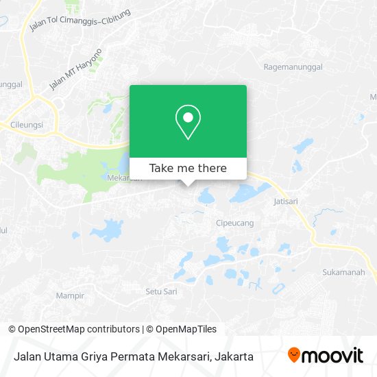 Jalan Utama Griya Permata Mekarsari map