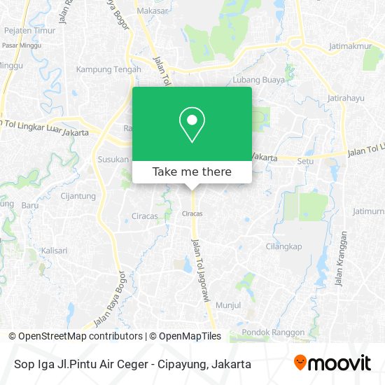 Sop Iga Jl.Pintu Air Ceger - Cipayung map