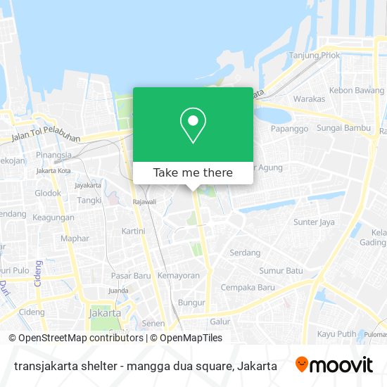 transjakarta shelter - mangga dua square map