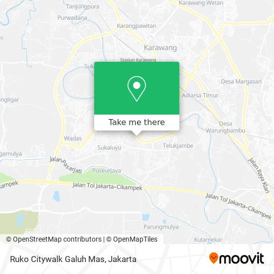 Ruko Citywalk Galuh Mas map