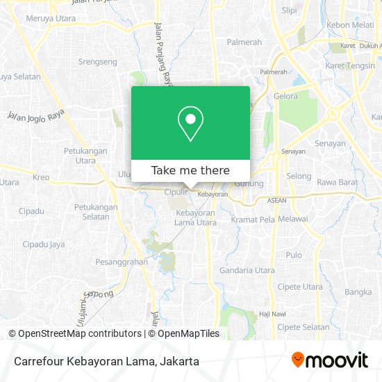 Carrefour Kebayoran Lama map