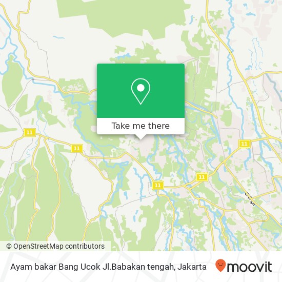 Ayam bakar Bang Ucok Jl.Babakan tengah map