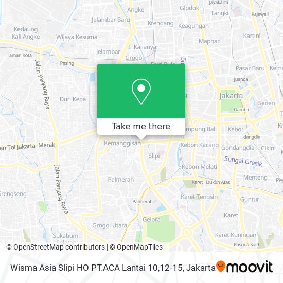 Wisma Asia Slipi HO PT.ACA Lantai 10,12-15 map