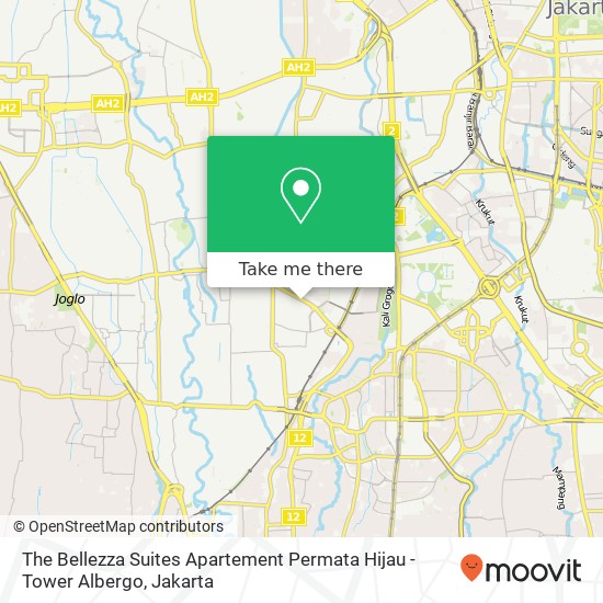 The Bellezza Suites Apartement Permata Hijau - Tower Albergo map