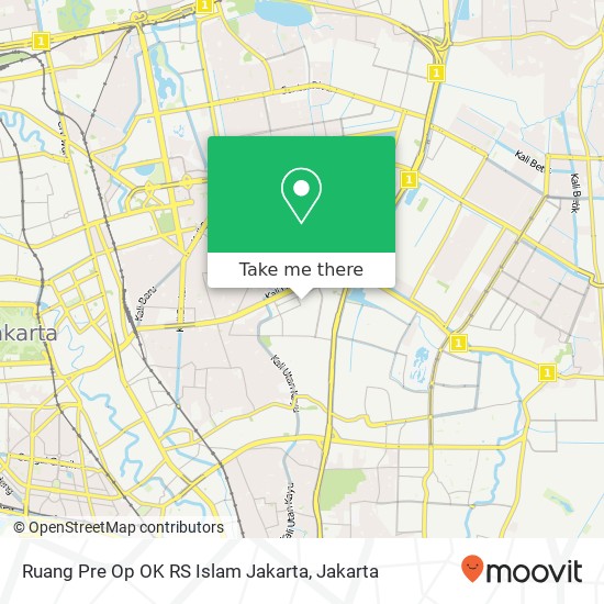 Ruang Pre Op OK RS Islam Jakarta map