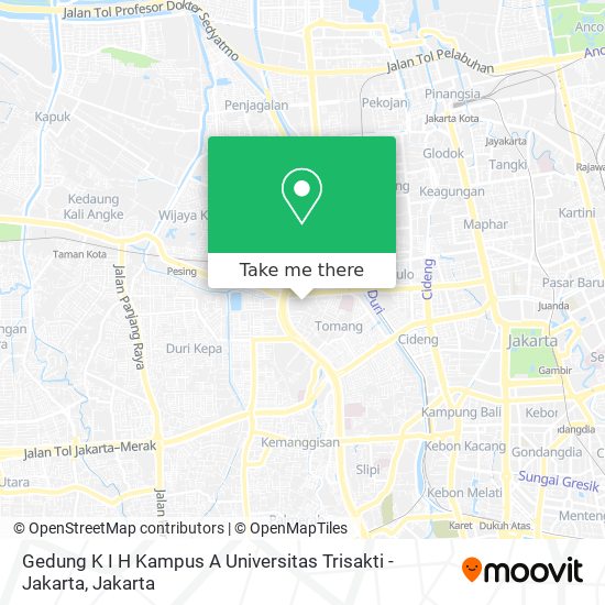 Gedung K I H Kampus A Universitas Trisakti - Jakarta map