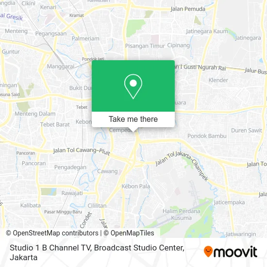 Studio 1 B Channel TV, Broadcast Studio Center map