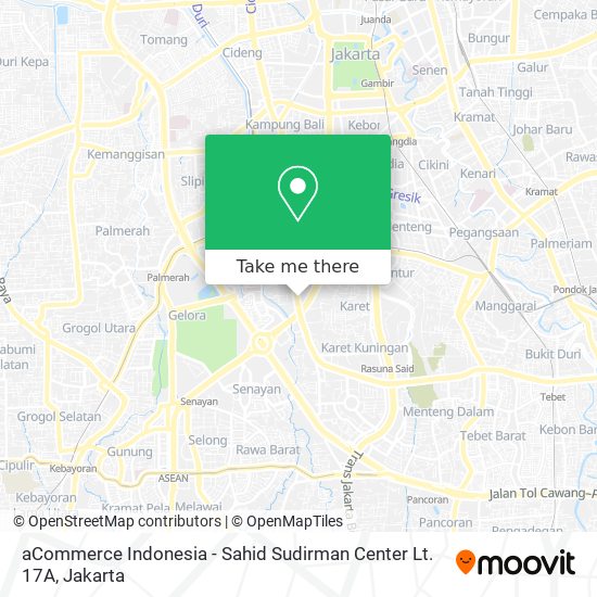 aCommerce Indonesia - Sahid Sudirman Center Lt. 17A map