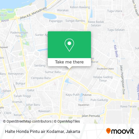 Halte Honda Pintu air Kodamar map