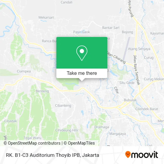 RK. B1-C3 Auditorium Thoyib IPB map