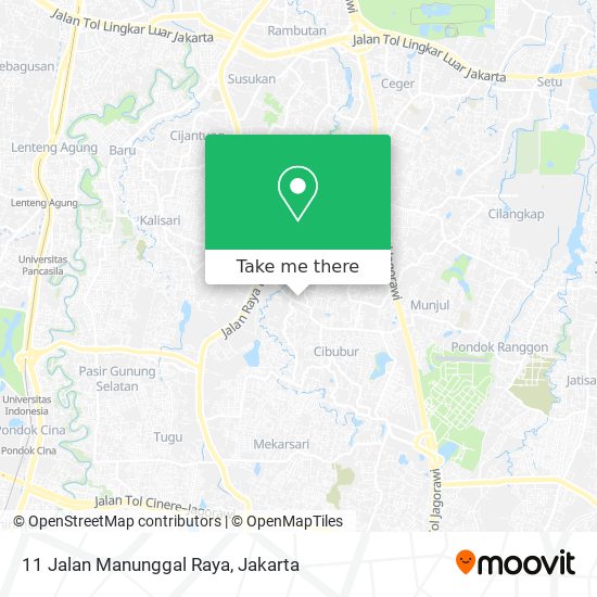 11 Jalan Manunggal Raya map