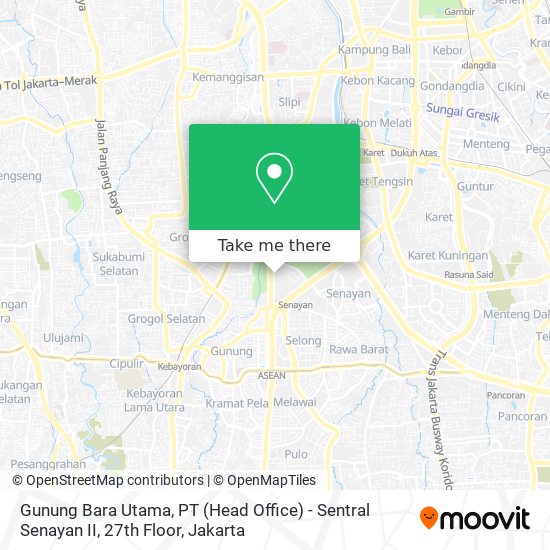 Gunung Bara Utama, PT (Head Office) - Sentral Senayan II, 27th Floor map
