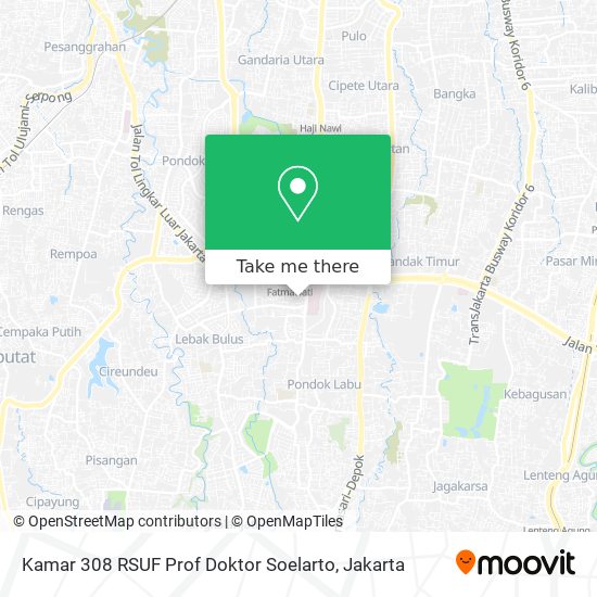 Kamar 308 RSUF Prof Doktor Soelarto map