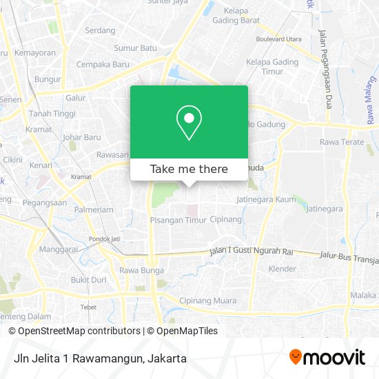 Jln Jelita 1 Rawamangun map