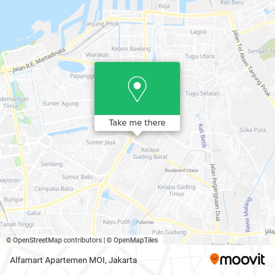 Alfamart Apartemen MOI map