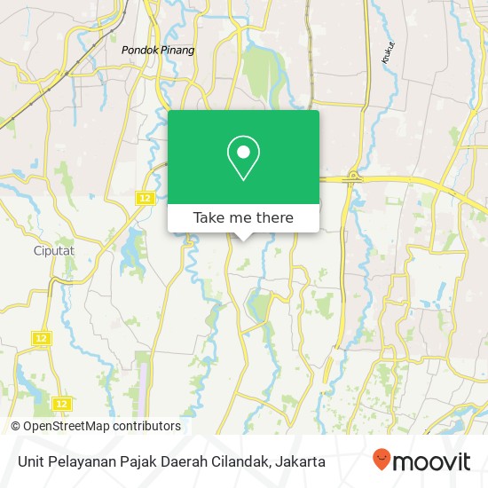 Unit Pelayanan Pajak Daerah Cilandak map