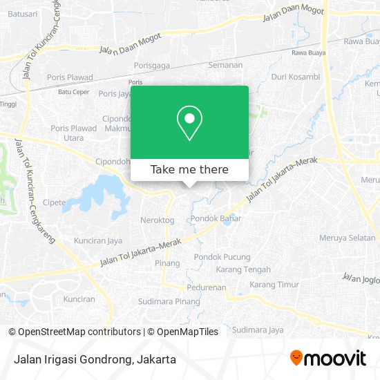 Jalan Irigasi Gondrong map