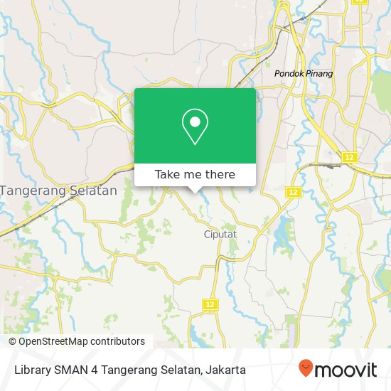 Library SMAN 4 Tangerang Selatan map