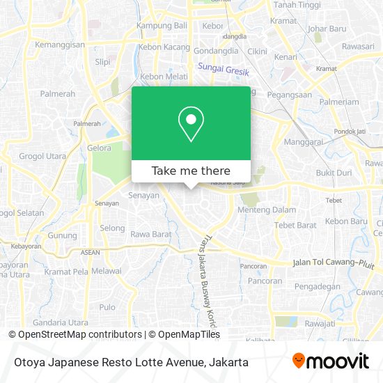 Otoya Japanese Resto Lotte Avenue map