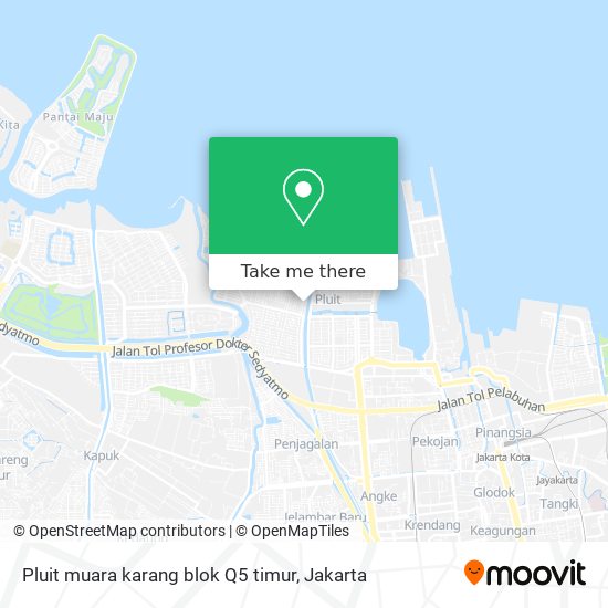 Pluit muara karang blok Q5 timur map