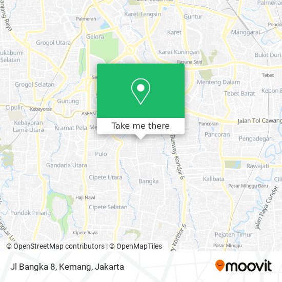 Jl Bangka 8, Kemang map