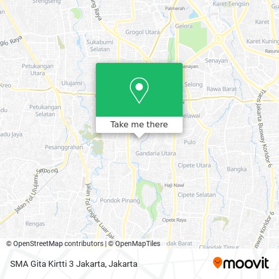 SMA Gita Kirtti 3 Jakarta map