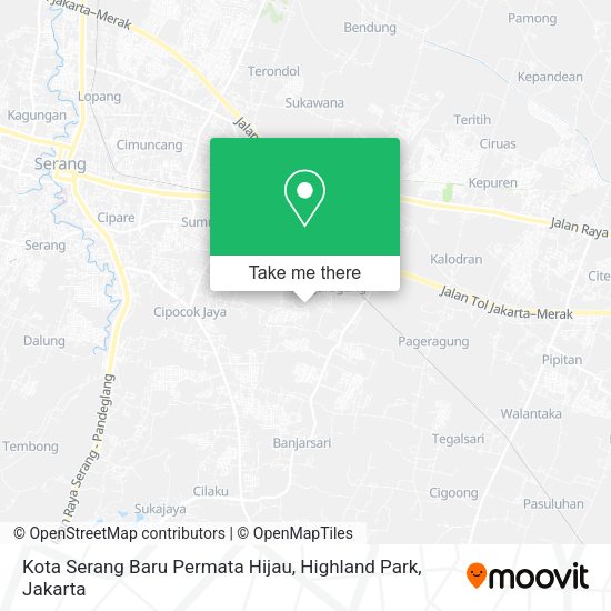 Kota Serang Baru Permata Hijau, Highland Park map