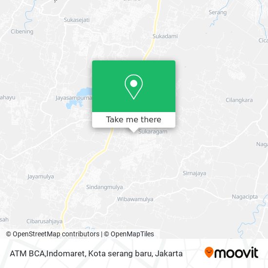 ATM BCA,Indomaret, Kota serang baru map