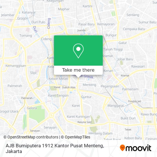 AJB Bumiputera 1912 Kantor Pusat Menteng map