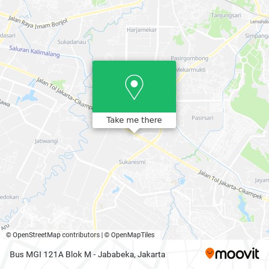 Bus MGI 121A Blok M - Jababeka map