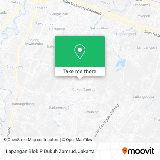 Lapangan Blok P Dukuh Zamrud map