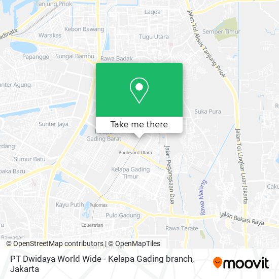 PT Dwidaya World Wide - Kelapa Gading branch map