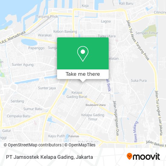 PT Jamsostek Kelapa Gading map