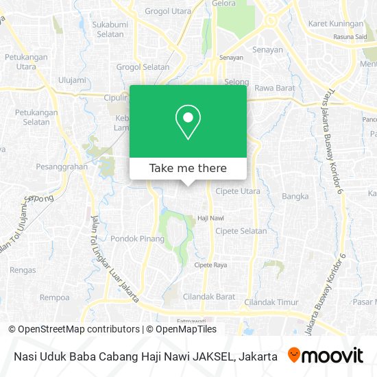 Nasi Uduk Baba Cabang Haji Nawi JAKSEL map