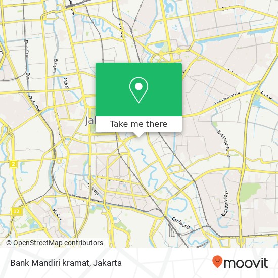 Bank Mandiri kramat map