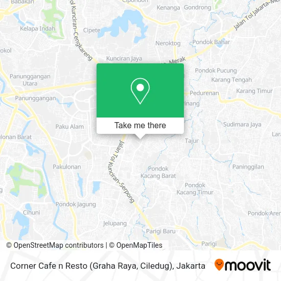Corner Cafe n Resto (Graha Raya, Ciledug) map