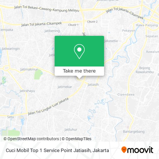 Cuci Mobil Top 1 Service Point Jatiasih map