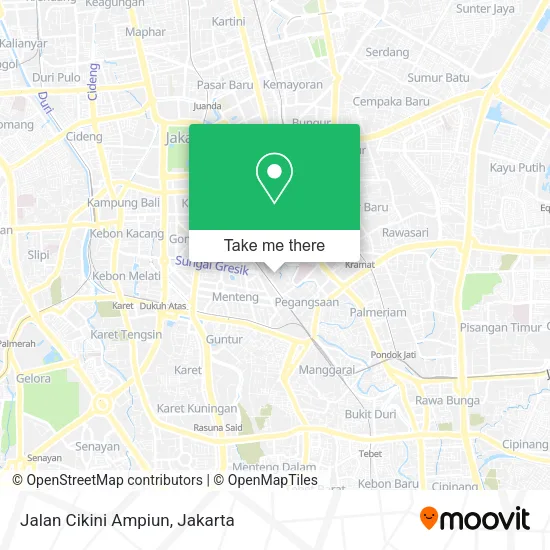Jalan Cikini Ampiun map
