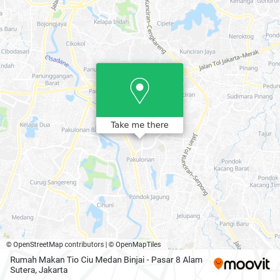 Rumah Makan Tio Ciu Medan Binjai - Pasar 8 Alam Sutera map