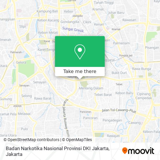 Badan Narkotika Nasional Provinsi DKI Jakarta map