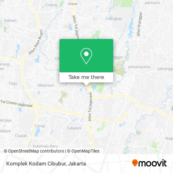 Komplek Kodam Cibubur map