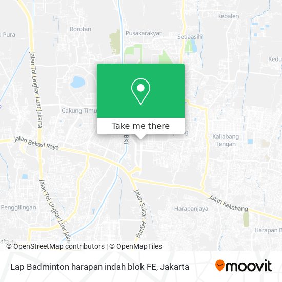 Lap Badminton harapan indah blok FE map