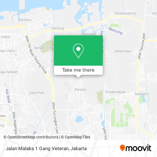 Jalan Malaka 1 Gang Veteran map