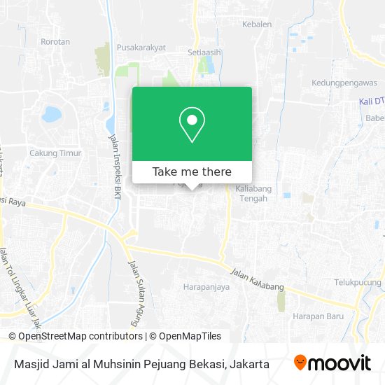 Masjid Jami al Muhsinin Pejuang Bekasi map